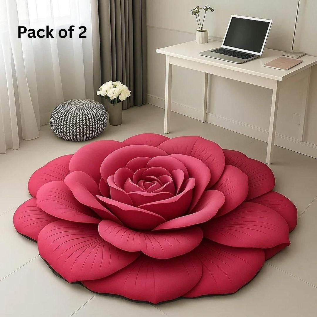 3D Flower Floor Mat Set
