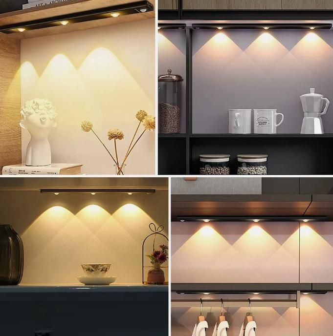 LED PIR Motion Sensor Cabinet Light - USB Rechargeable Under Cabinet Lighting