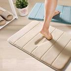 Memory Foam Bath Mat - Water Absorbent Non-Slip Bathroom Rug