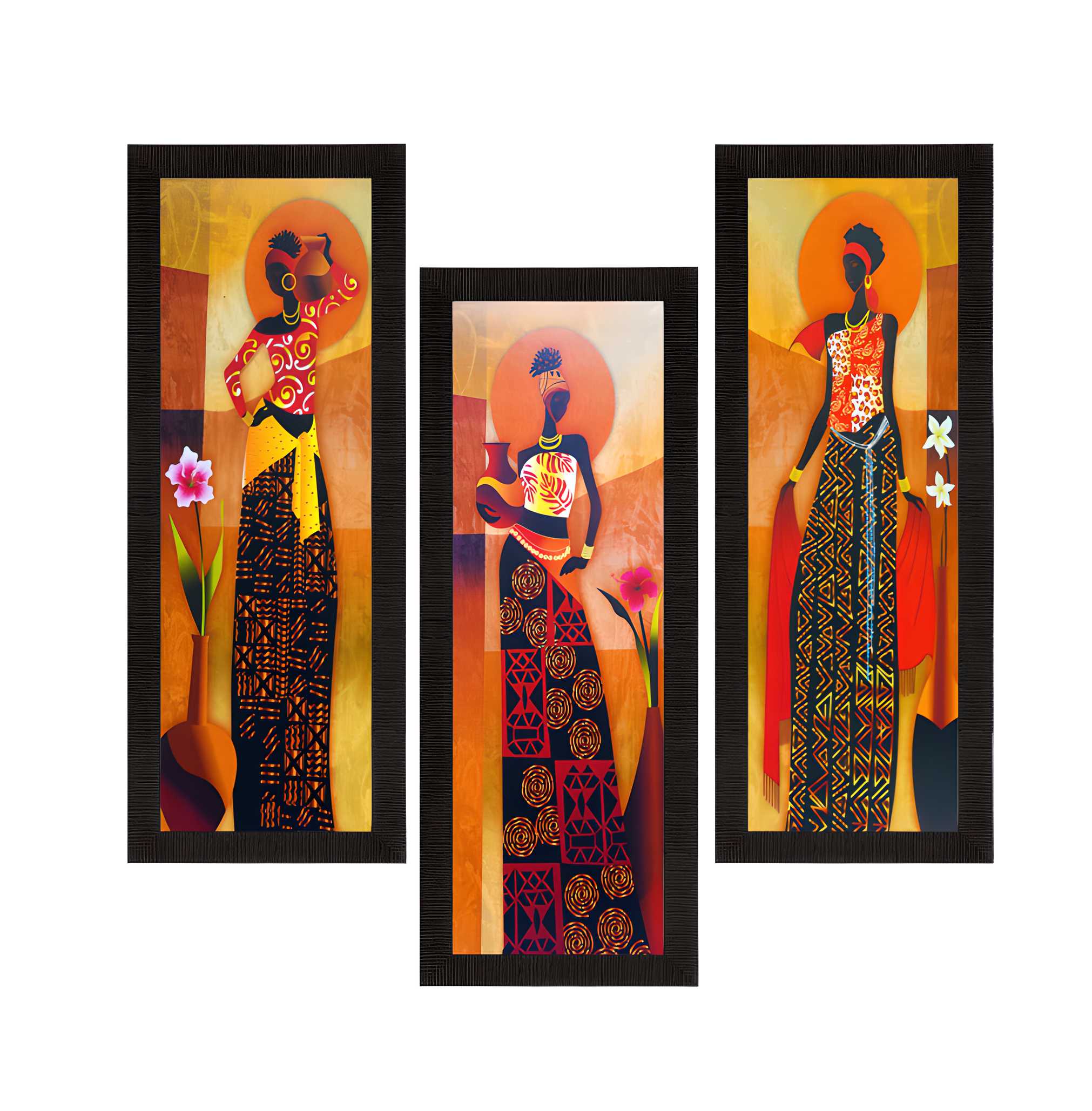 Tribal Village Ladies Wall Art