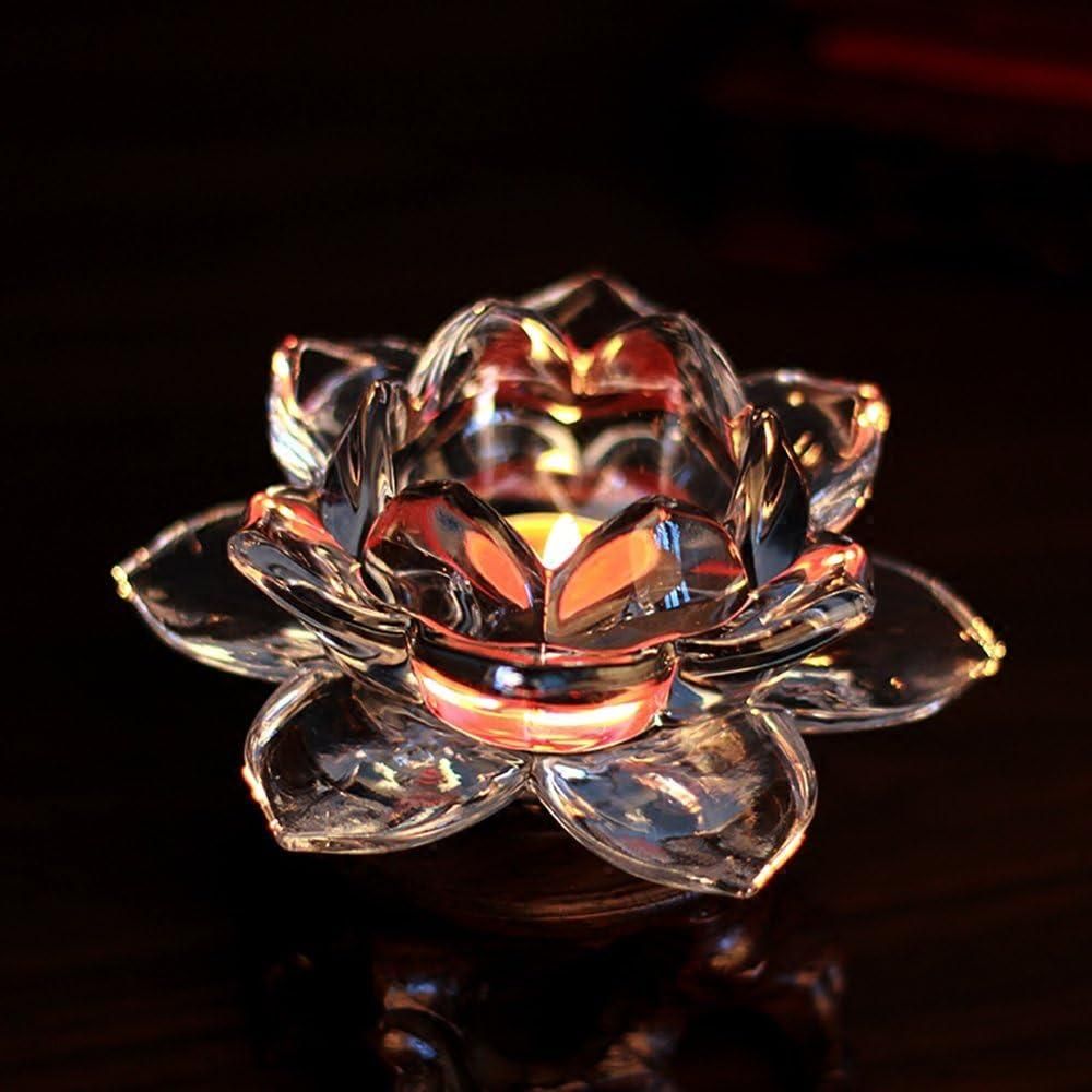 Glass Lotus Tea Light Holder