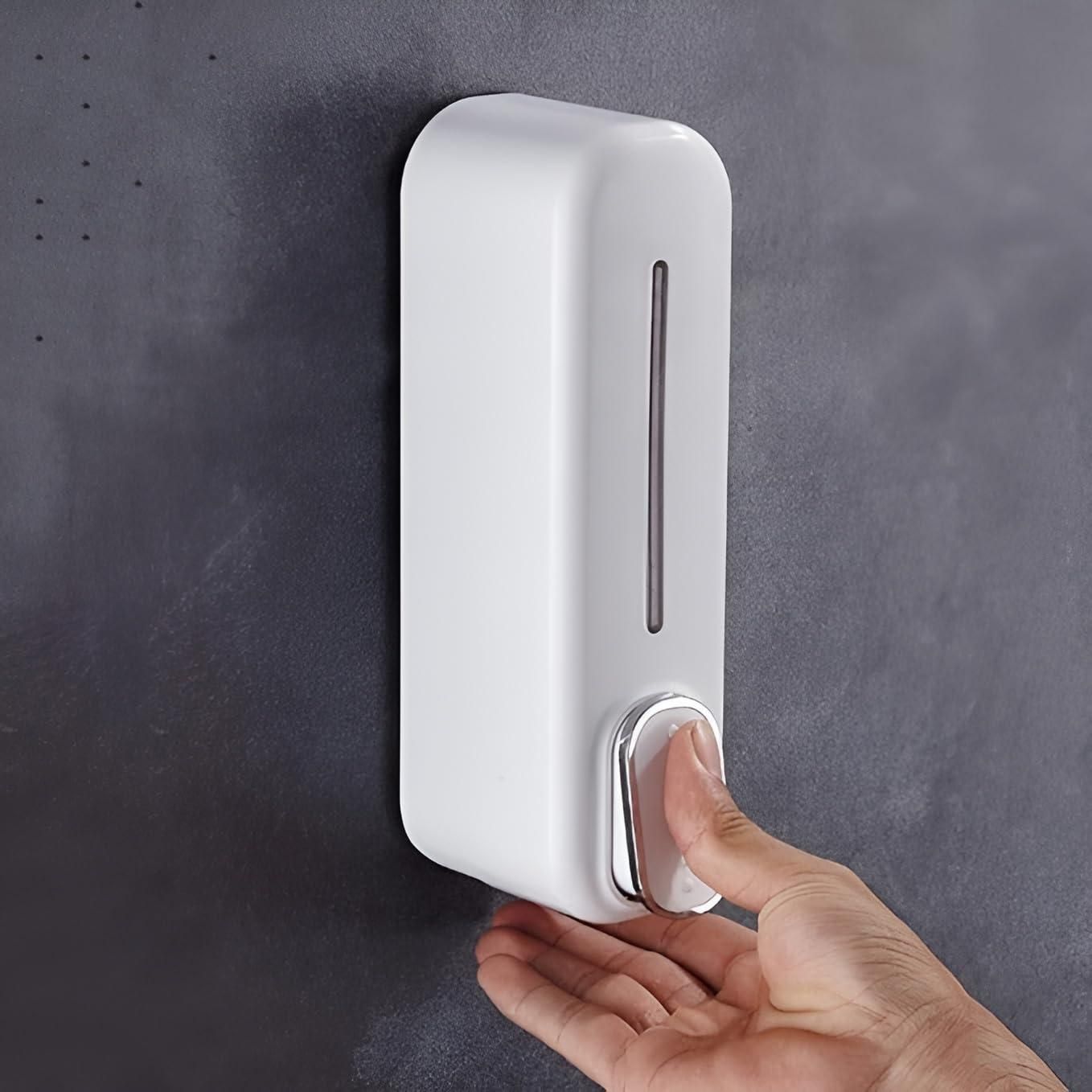 Manual Wall-Mounted Soap Dispenser - Press Action Bathroom Dispenser