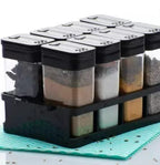 Premium Glass Spice Storage Jar Set