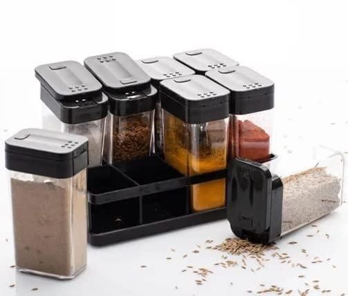 Premium Glass Spice Storage Jar Set