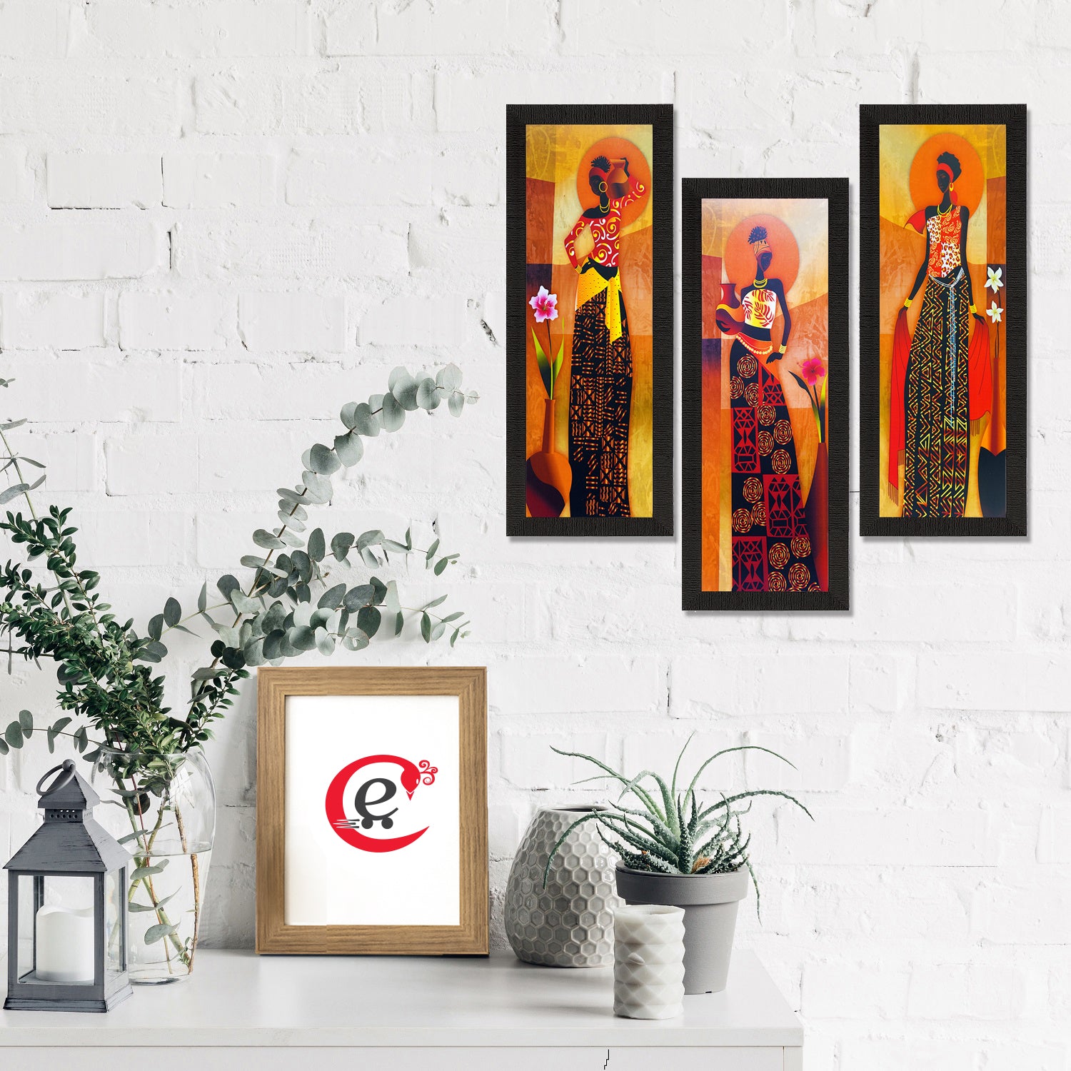 Tribal Village Ladies Wall Art