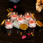 Rose Scented Mini Jar Candles - Set of 5 Romantic Aromatherapy Candles
