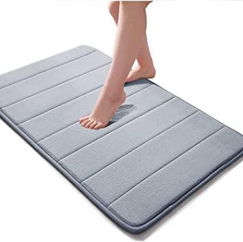 Memory Foam Bath Mat - Water Absorbent Non-Slip Bathroom Rug