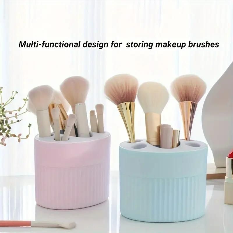 Multi-Purpose Bathroom Organizer - Toothbrush & Makeup Storage Holder
