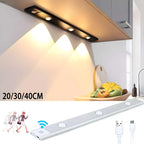 LED PIR Motion Sensor Cabinet Light - USB Rechargeable Under Cabinet Lighting