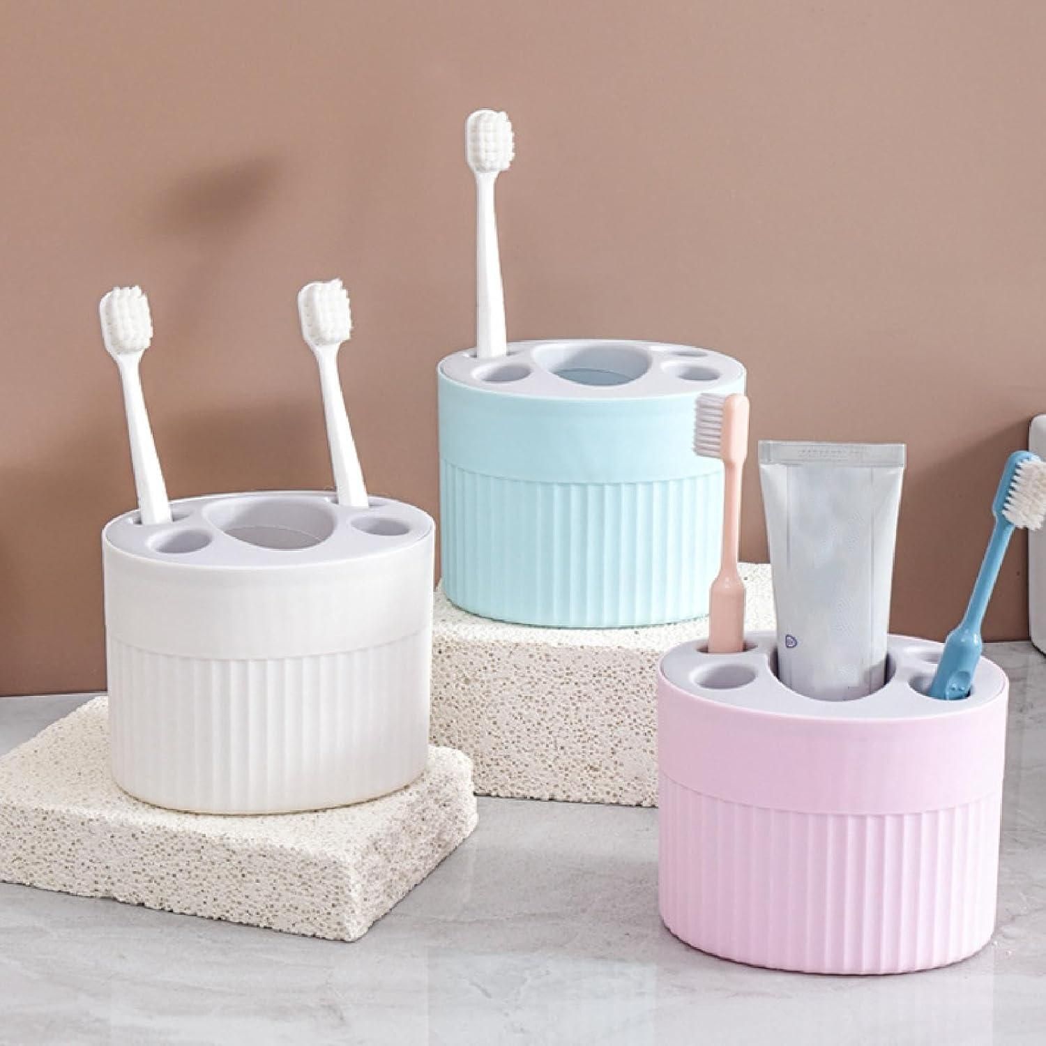 Multi-Purpose Bathroom Organizer - Toothbrush & Makeup Storage Holder