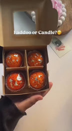 Laddoo Shape Candle Pack of 8